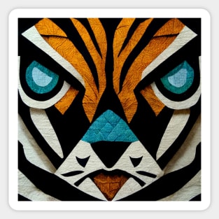 Mosaic Tiger Face Sticker